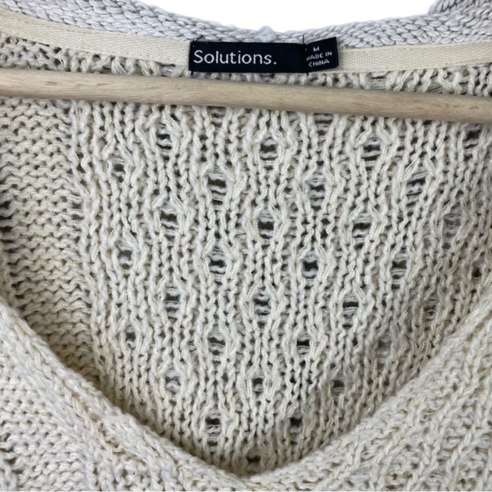 Solutions Oversized Patchwork Knit Sweater - image 6